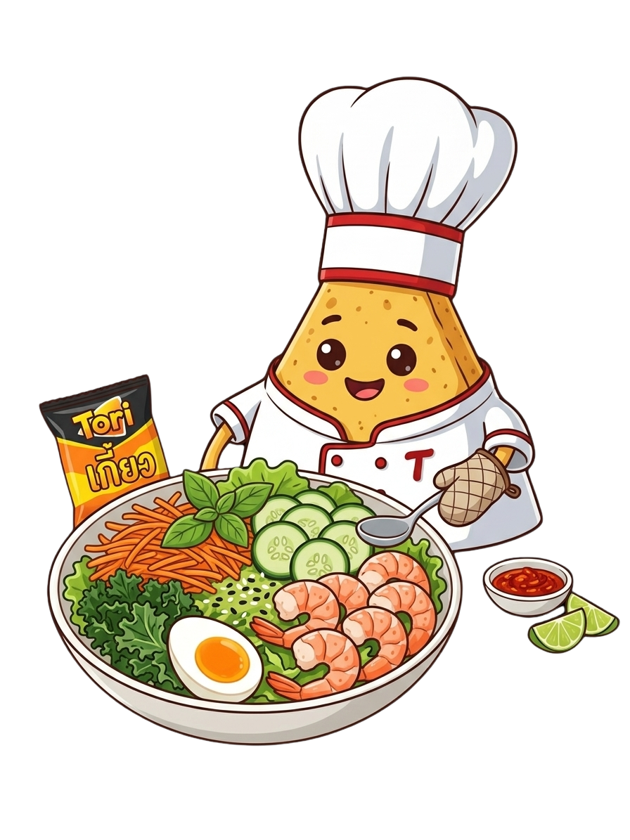 Chef Tori preparing the Fusion Salad